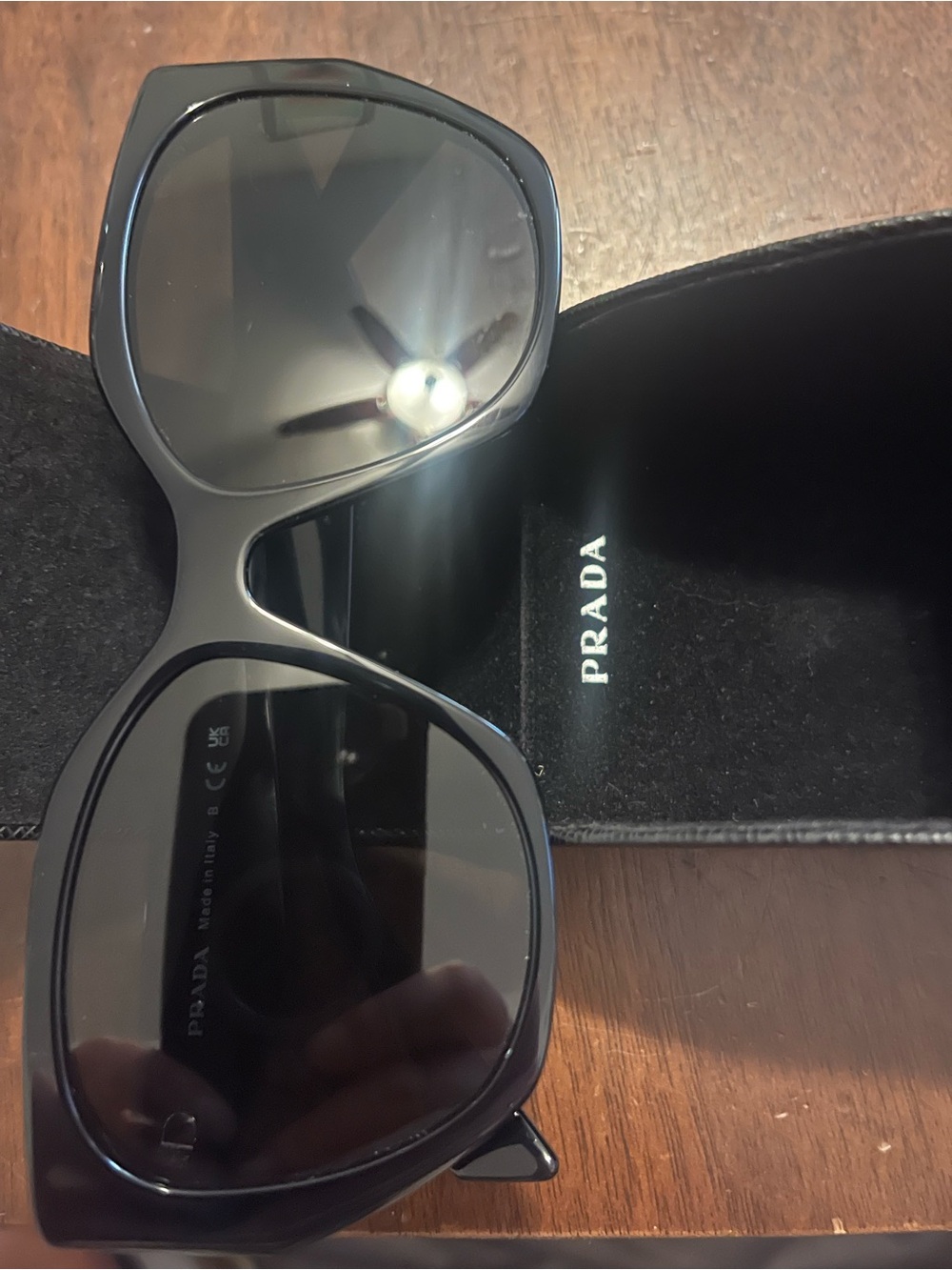 Prada Black Oversized Cat-Eye Sunglasses - Picture 2 of 6